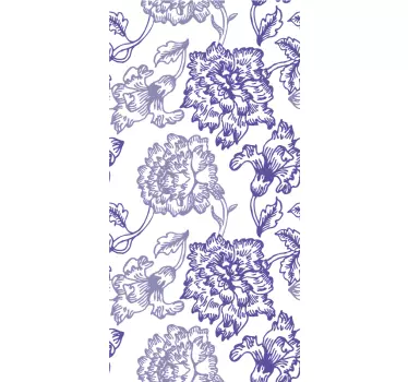 Sticker texture motifs floraux élégants - TenStickers