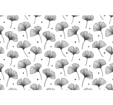 Autocollant carte bancaire feuilles de ginkgo blanc - TenStickers