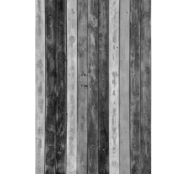 Sticker pour porte placard planches de bois grises rustiques - TenStickers