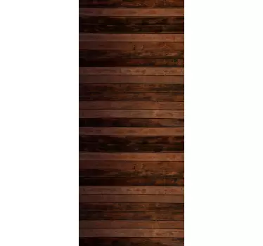 Sticker pour Frigo Planches horizontales brunes - TenStickers