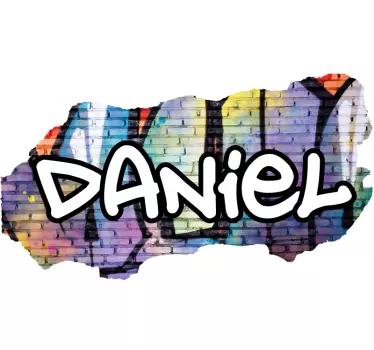 Sticker graffiti mur cassé personnalisable - TenStickers