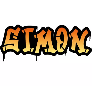 Sticker tableau blanc nom personnalisé stylisé - TenStickers