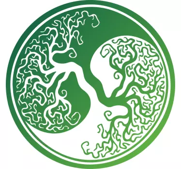 Sticker nature modèles d'arbres doubles - TenStickers
