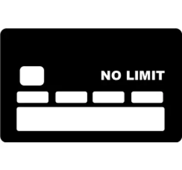 Sticker carte bancaire noir No limit - TenStickers
