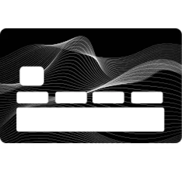 Sticker carte bancaire noir vague abstraite - TenStickers