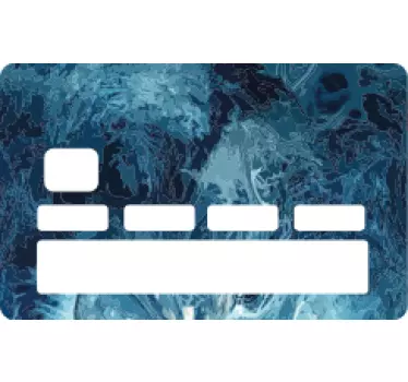 Autocollant carte bancaire vagues aquarelle tons bleus - TenStickers