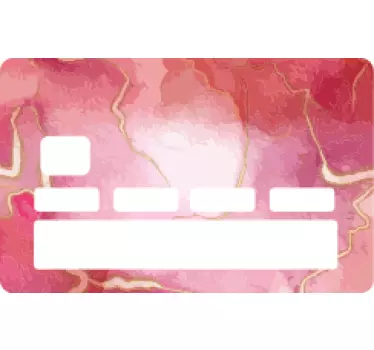 Sticker carte bancaire effet marbre rose et or - TenStickers