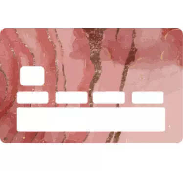 Sticker Carte Bancaire Aquarelle rose chatoyante - TenStickers