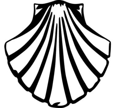 Sticker moto coquillage Saint-Jacques de Compostelle - TenStickers