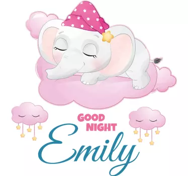 Sticker bébé Éléphant bonne nuit - TenStickers