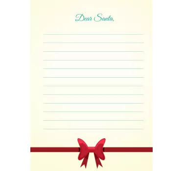 Sticker tableau blanc modèle de liste au père noël - TenStickers