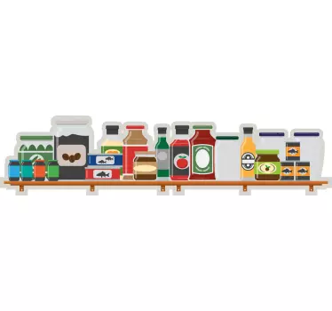 Sticker cuisine pots de cuisson colorés - TenStickers