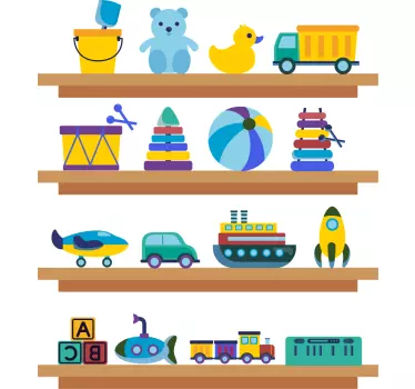 Sticker bébé décor étagère à jouets - TenStickers