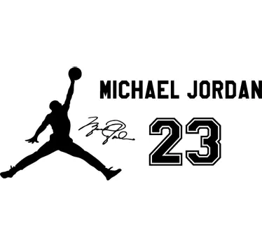Sticker chambre basket chambre ado fans Michael Jordan - TenStickers