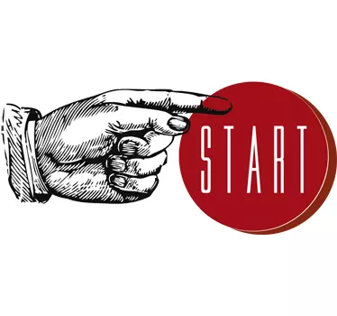 Sticker press start - TenStickers