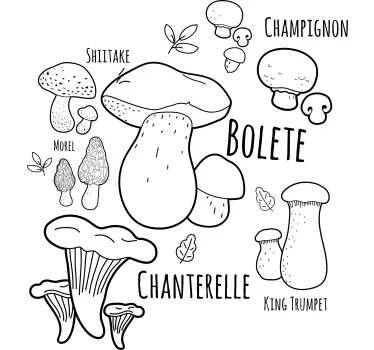 Sticker cuisine guide culinaire des champignons - TenStickers