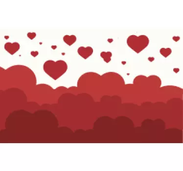 Sticker Carte Bancaire sticker nuage coeur rouge - TenStickers