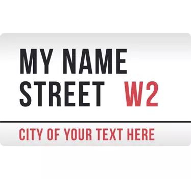 Sticker personnalisé London street plate - TenStickers