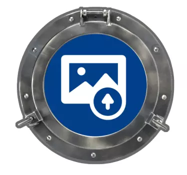 Sticker trompe l'œil hublot personnalisé - TenStickers