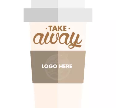Sticker pour vitrine Take away - TenStickers
