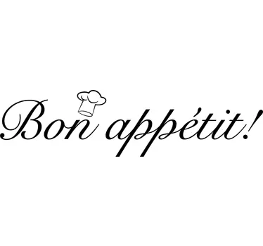 Sticker cuisine Bon appétit avec toque - TenStickers