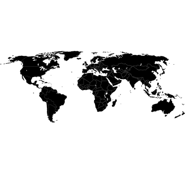 Sticker carte du monde planisphère frontières - TenStickers