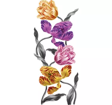 Sticker fleur arrangement floral coloré - TenStickers