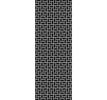 Sticker paroi de douche salle de bain motifs carreaux - TenStickers