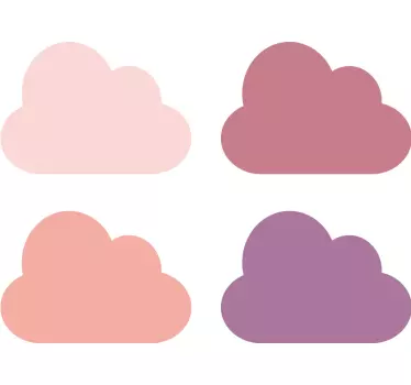 Stickers de nuages tons roses - TenStickers