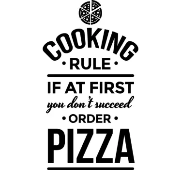 Sticker citation cooking rule pizza - TenStickers