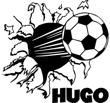 Sticker foot ballon mur personnalisé - TenStickers
