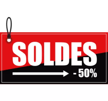 Vitrophanie stickers soldes vitrine - TenStickers