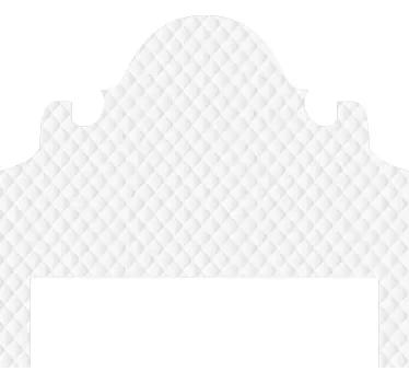 Autocollant Tête de Lit vintage modèle blanc matelassé - TenStickers