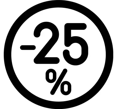 Sticker vitrine soldes réductions cercle - TenStickers