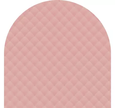 Sticker tête de lit arche rose effet rembourré - TenStickers