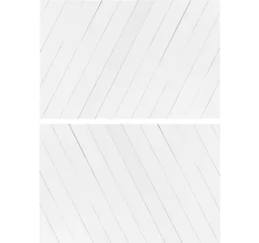 Autocollant Meuble blanc imitation planches en bois diagonales - TenStickers