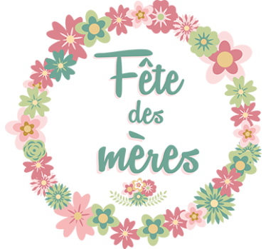 Sticker vitrine fleurs rondes pour la fête des mères - TenStickers