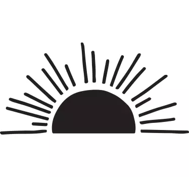 Sticker tête de lit soleil minimaliste - TenStickers