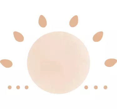 Sticker chambre bébé motif abstrait soleil minimaliste - TenStickers