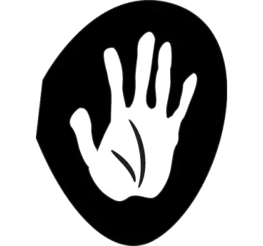Sticker nature symbole de feuille à la main - TenStickers