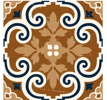 Sticker carrelage style ciment brun - TenStickers