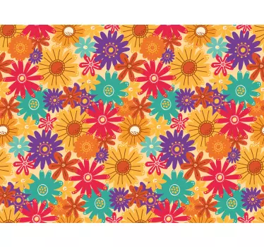 Adhésif meuble motif de fleurs en abondance - TenStickers