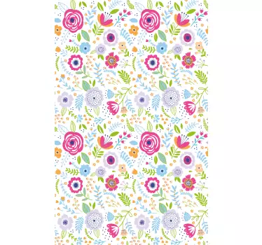 Sticker fenêtre motif fleurs colorées - TenStickers