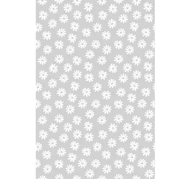 Sticker pour fenêtre motif floral gris clair - TenStickers