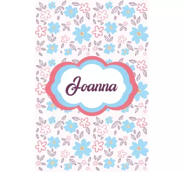 Sticker fenêtre motif floral prénom - TenStickers
