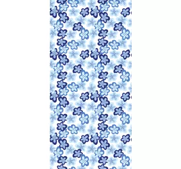 Sticker fenêtre motif fleurs nordiques - TenStickers