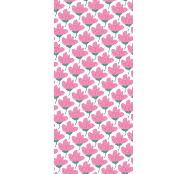 Sticker pour fenêtre fleurs roses - TenStickers