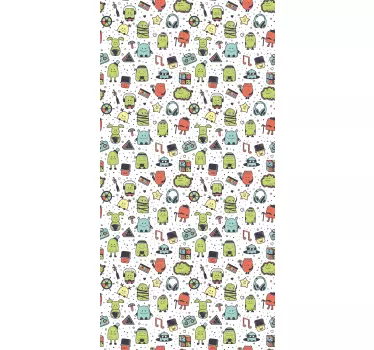 Sticker pour meuble motif monstres style urbain - TenStickers