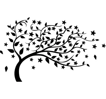 Sticker mural arbre fleuri - TenStickers