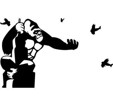 Autocollant ordinateur King Kong Apple - TenStickers